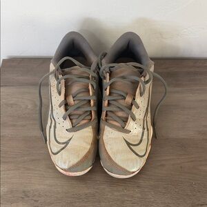 Gray and Cream Athletic Sneakers